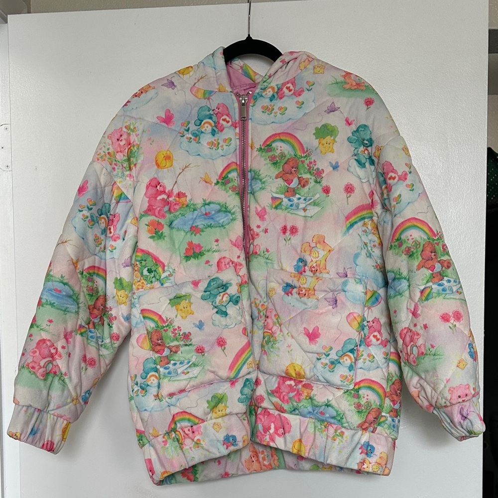 Dolls Kill Pastel Care Bears Zip-Up Hoodie